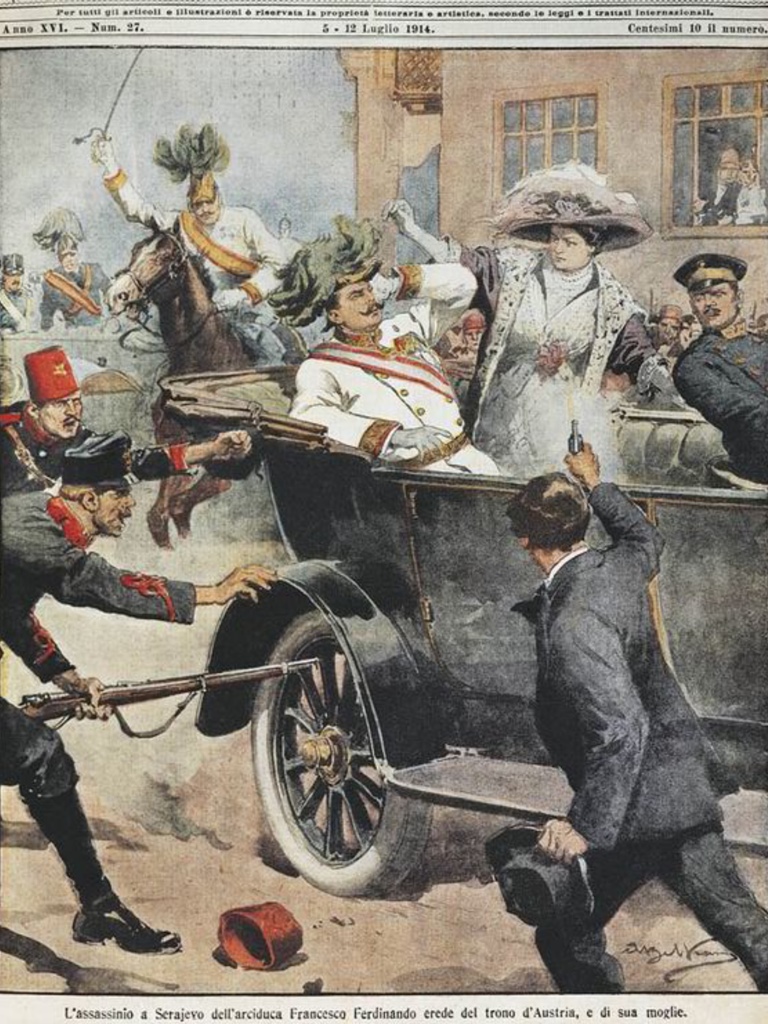 Rendering of Assassination of Franz Ferdinand and Sophie